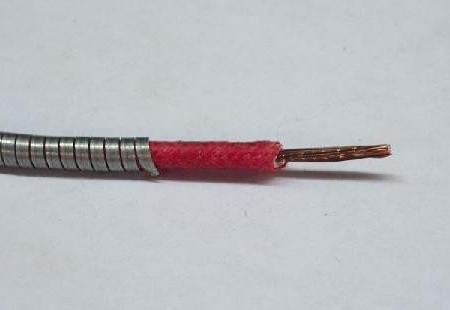 #B9908-001, 16 Gauge Single Conductor, Armor Covered (Cotton Braided) Primary Wire (Sold By the Foot)