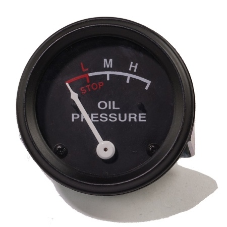 John Deere Oil Pressure Gauge (0-55 PSI) with Black Face