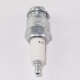 Spark plug against white background, stamped "D16"