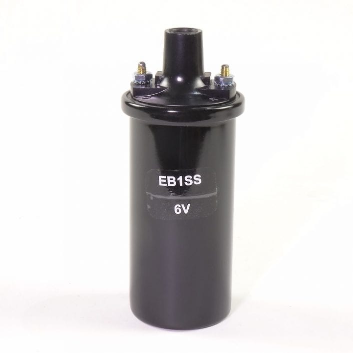 UNIVERSAL CHROME 60,000 VOLT IGNITION COIL & MOUNTING BRACKET