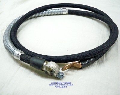 JOHN DEERE 70 DIESEL NEGATIVE BATTERY CABLE WITH ARMOR