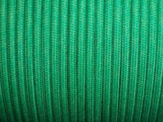 10 feet Vintage Braided Cloth Covered Primary Wire 16 ga gauge White  w// Green