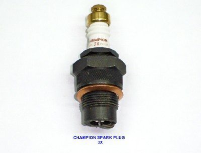 #3X, Champion Spark Plug (Original Style, 7/8”)