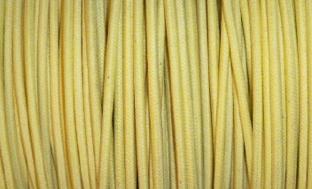Cloth Covered Primary Wire  16 gauge Yellow w/ Red Tracers 10ft
