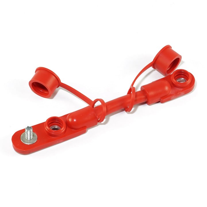 2/0 Gauge Overmolded 7" Battery Cable Harness Assembly Red The