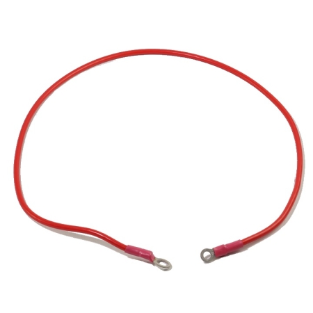 A red switch-to-starter cable with ring terminals on both ends.