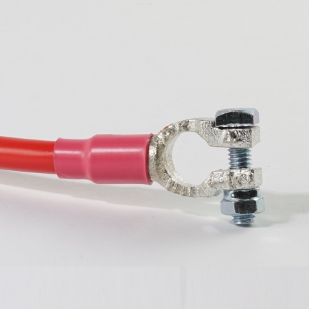 Straight battery terminal detail photo