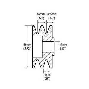 Delco 2-Groove Alternator Pulley (69mm Outside Diameter) – The Brillman ...