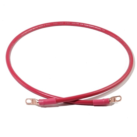 A red switch-to-starter cable with lugs on either end.