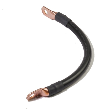 A black switch-to-starter cable with straight lugs on each end.