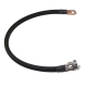 A black battery cable with a straight battery terminal and a straight lug.