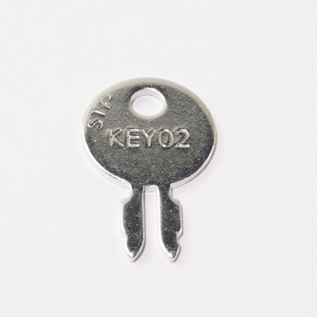 split key against white background, stamped "S.T.P. KEY02"