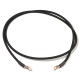 A black switch-to-preheater / glow plug cable with lugs on both ends.