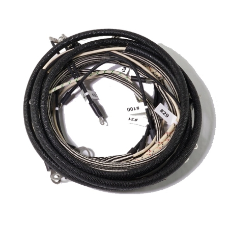 A nest of black and white wires coiled against a white background.