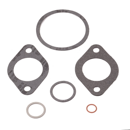 The gaskets laid out against a white background.