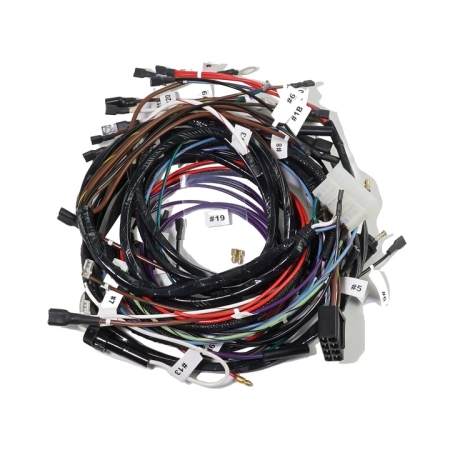 A thick nest of coiled wires against a white background