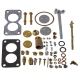 The pieces of the repair kit laid out against a white background.