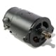 Rebuilt Delco 12-volt, 20-amp generator in gloss black with electrical terminals and mounting shaft.